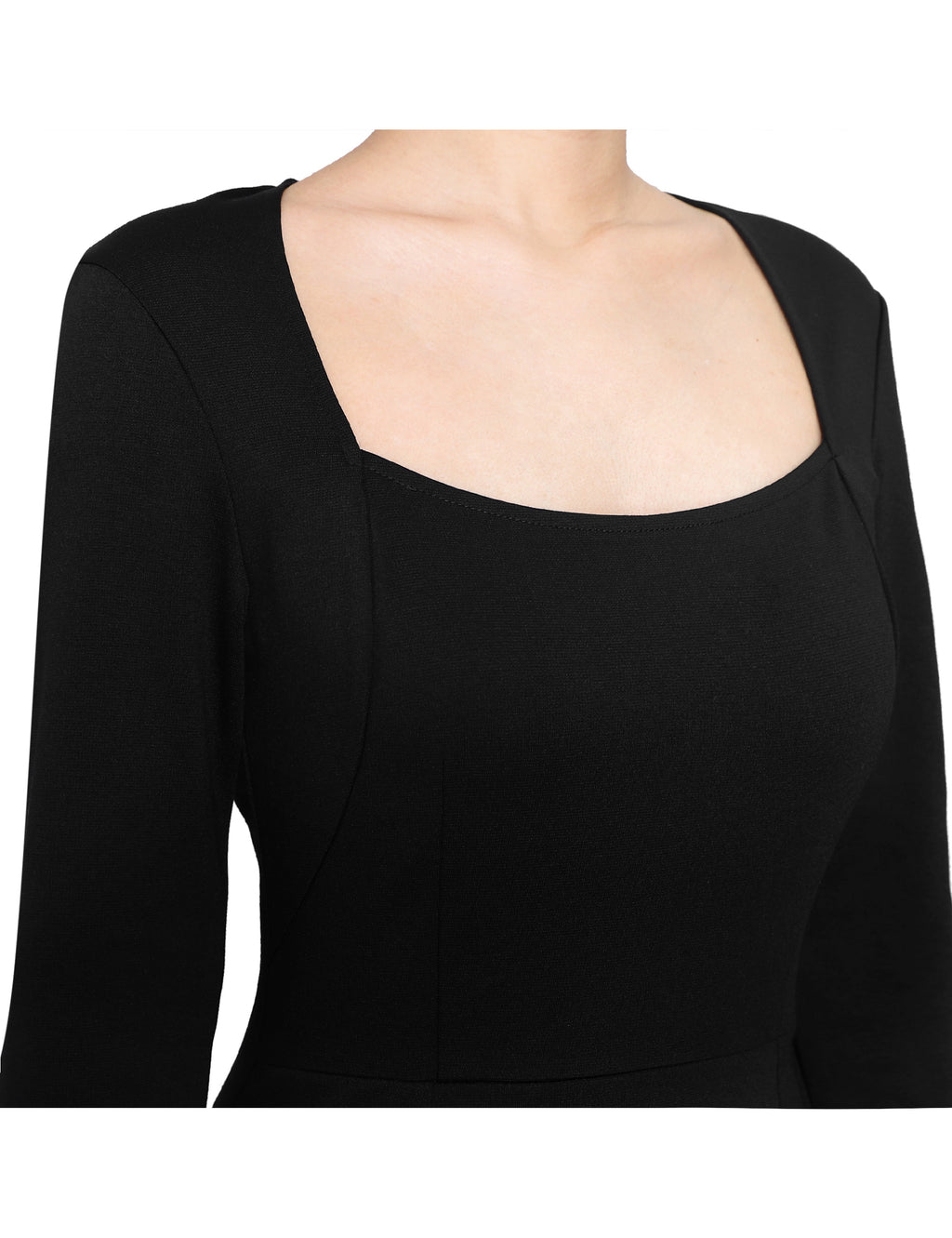 VFSHOW Womens Work Business Office Square Neck Bodycon Dress Elegant Cocktail Party Slim Fitted Church Pencil Sheath Dress