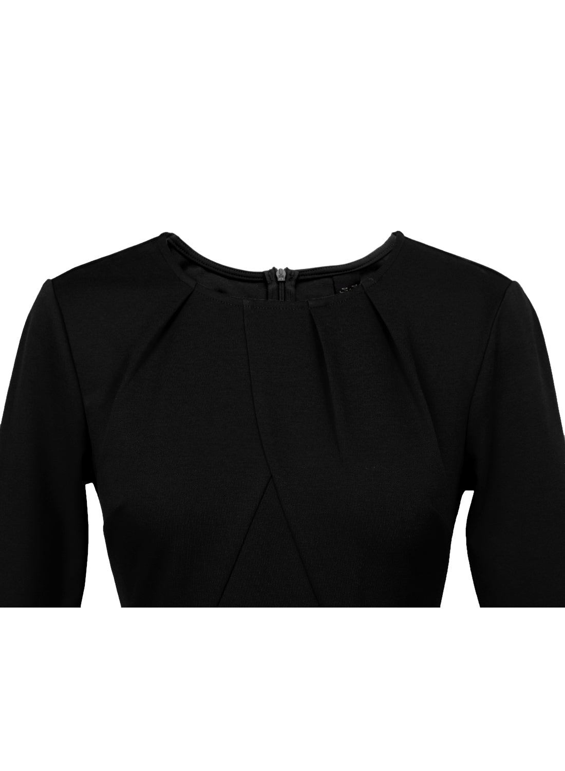 VFSHOW Womens Pleated Crew Neck Peplum Work Business Office Bodycon Pencil Sheath Dress