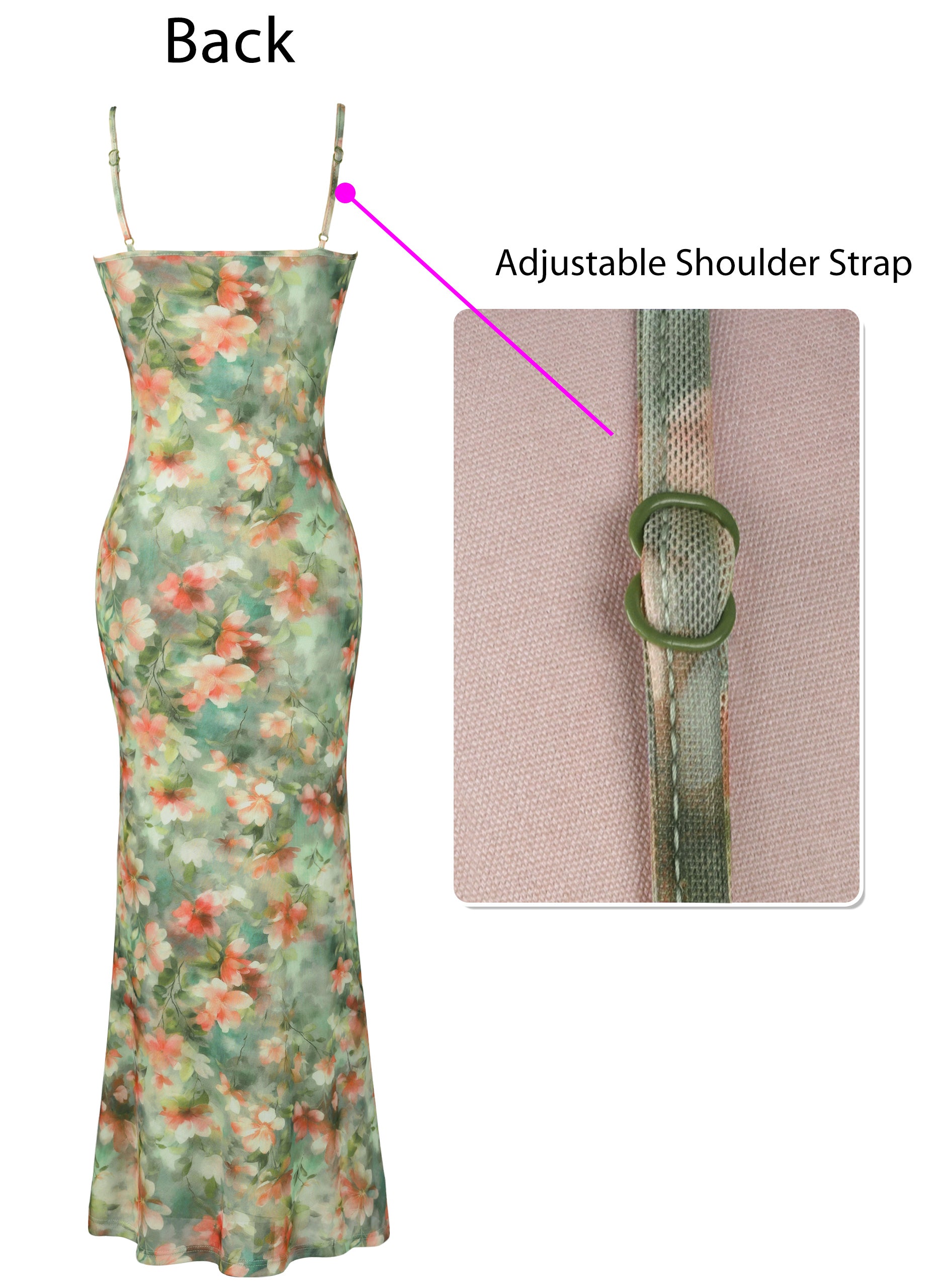 VFSHOW Womens Spaghetti Strap Wedding Guest Cocktail Bodycon Maxi Dress | Sexy Floral Printed Mesh, 2026 Summer Casual Beach Vacation, Date Night Party Slip Long Dresses