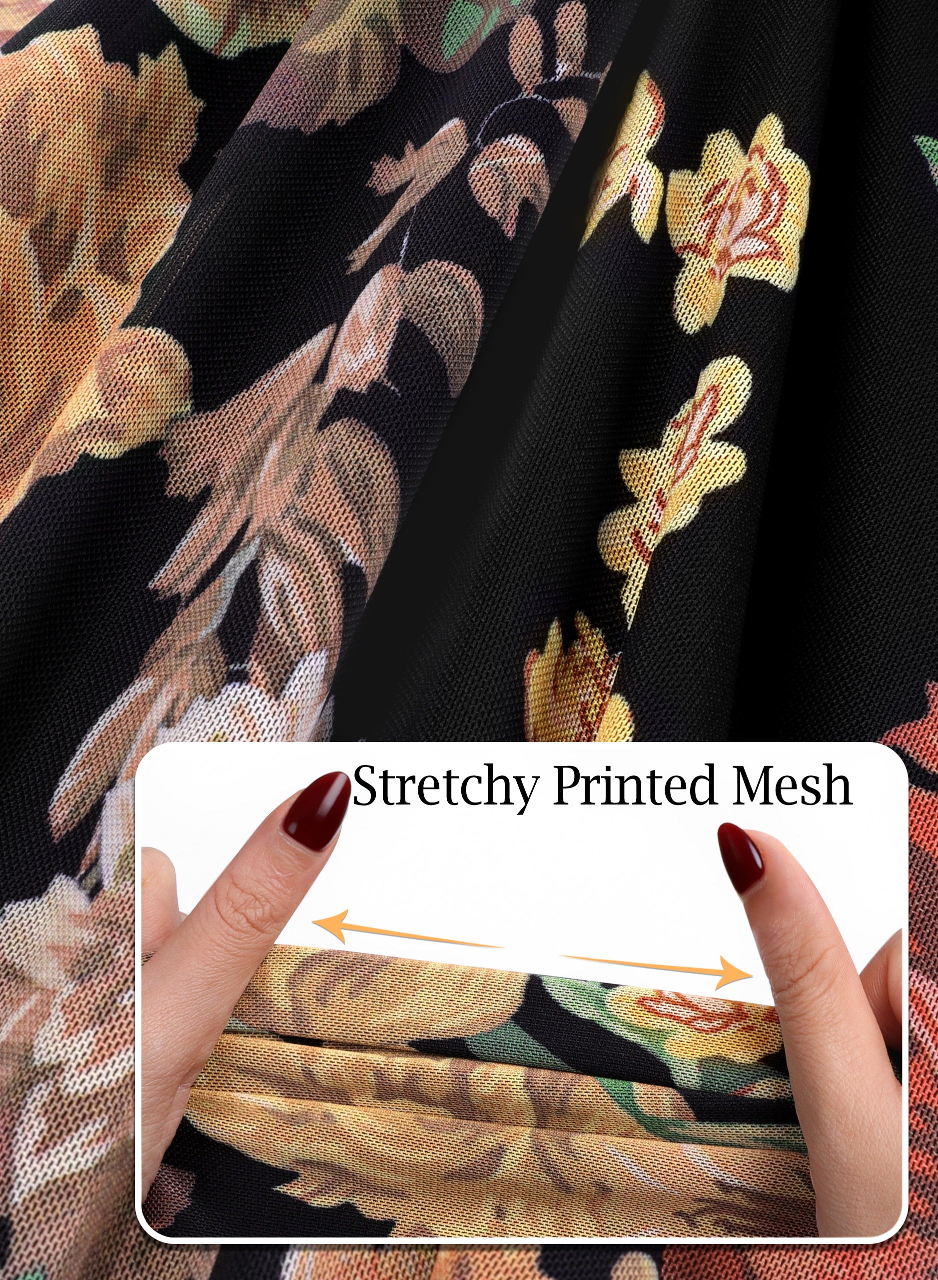 VFSHOW Womens Spaghetti Strap Wedding Guest Cocktail Bodycon Maxi Dress | Sexy Floral Printed Mesh, 2026 Summer Casual Beach Vacation, Date Night Party Slip Long Dresses