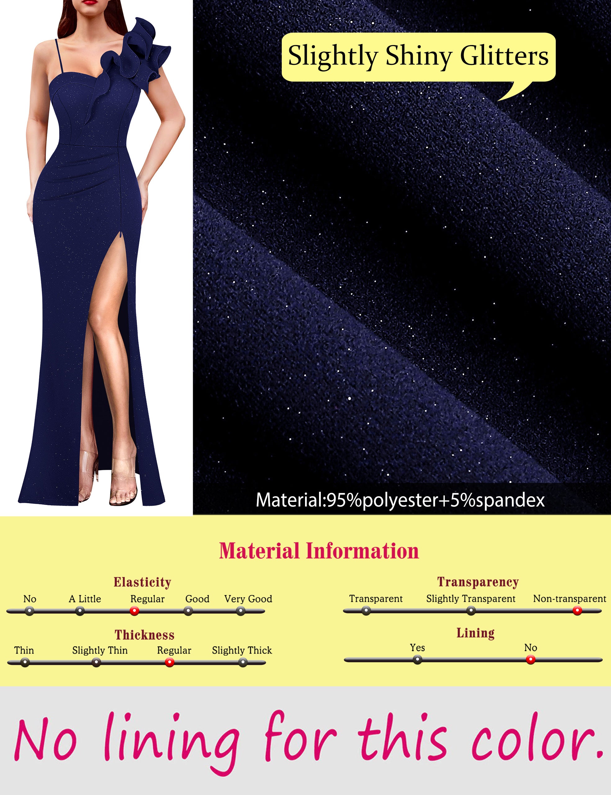 VFSHOW Womens Ruffle One Shoulder Strap Ruched Formal Prom Wedding Maxi Dress V Neck Elegant Split Cocktail Evening Long Gown
