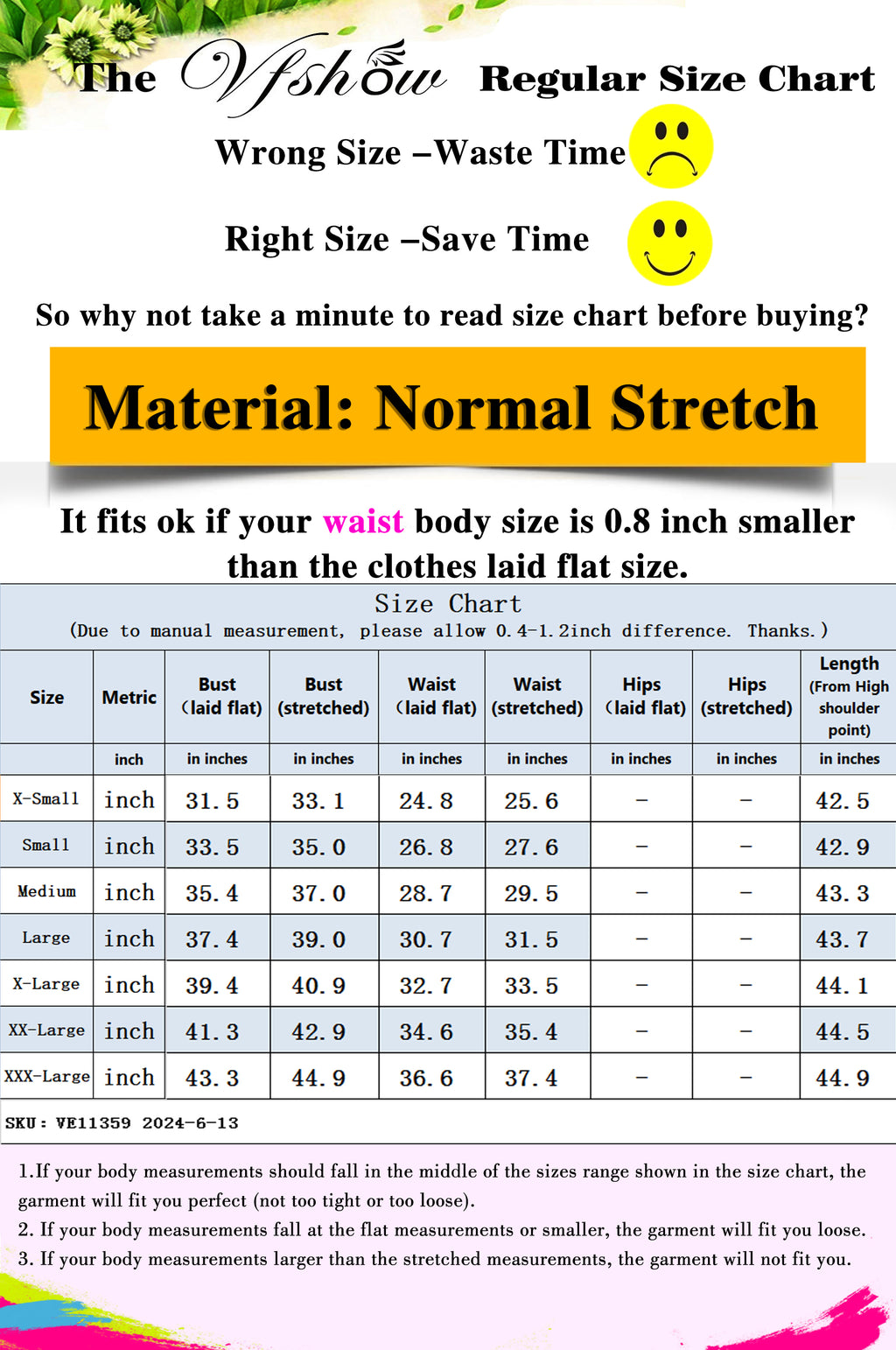 VFSHOW Womens 2024 Business Work Office 3/4 Sleeve Pockets Belted Buttons Elegant Fit and Flare A-Line Dress